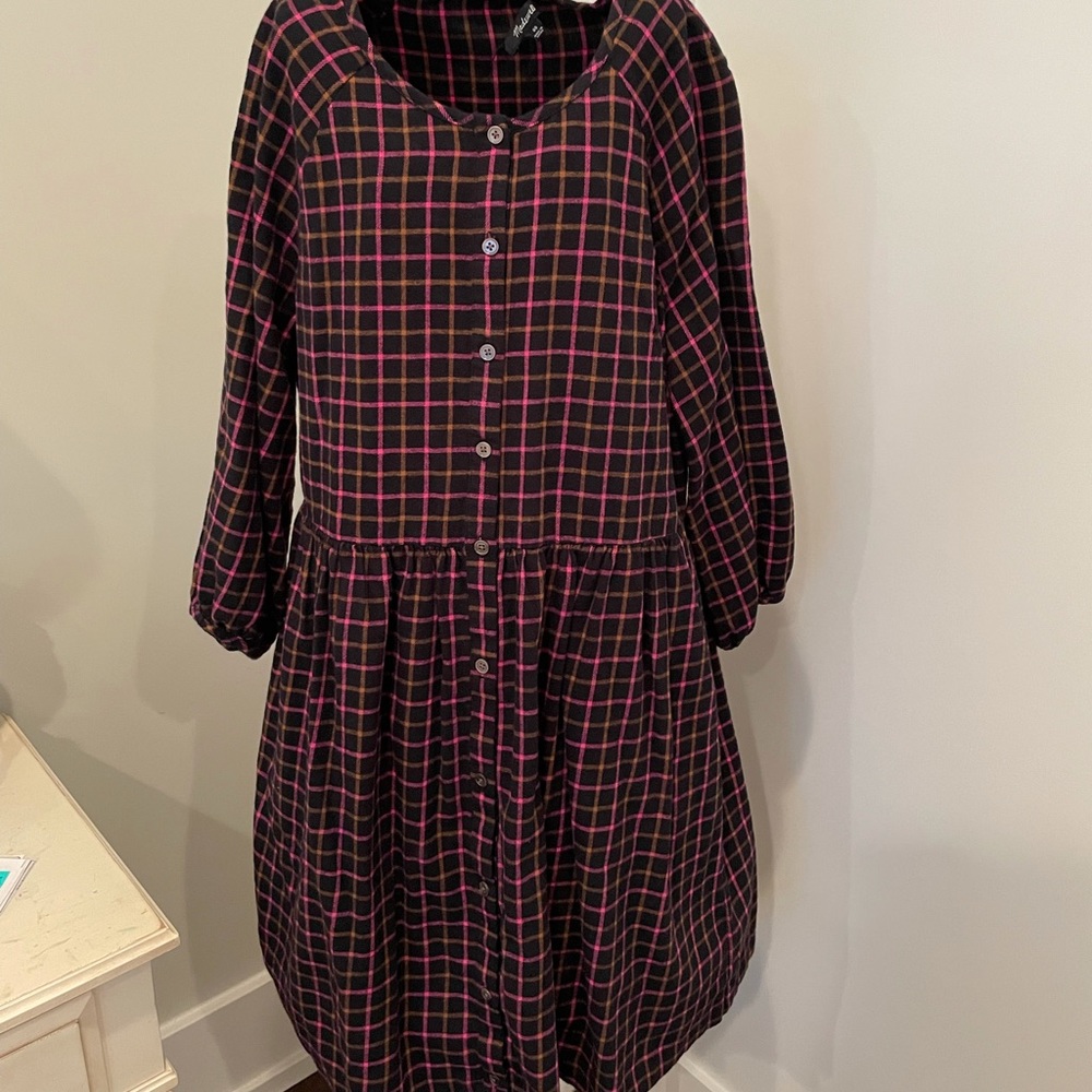 Madewell Plaid Flannel Dress